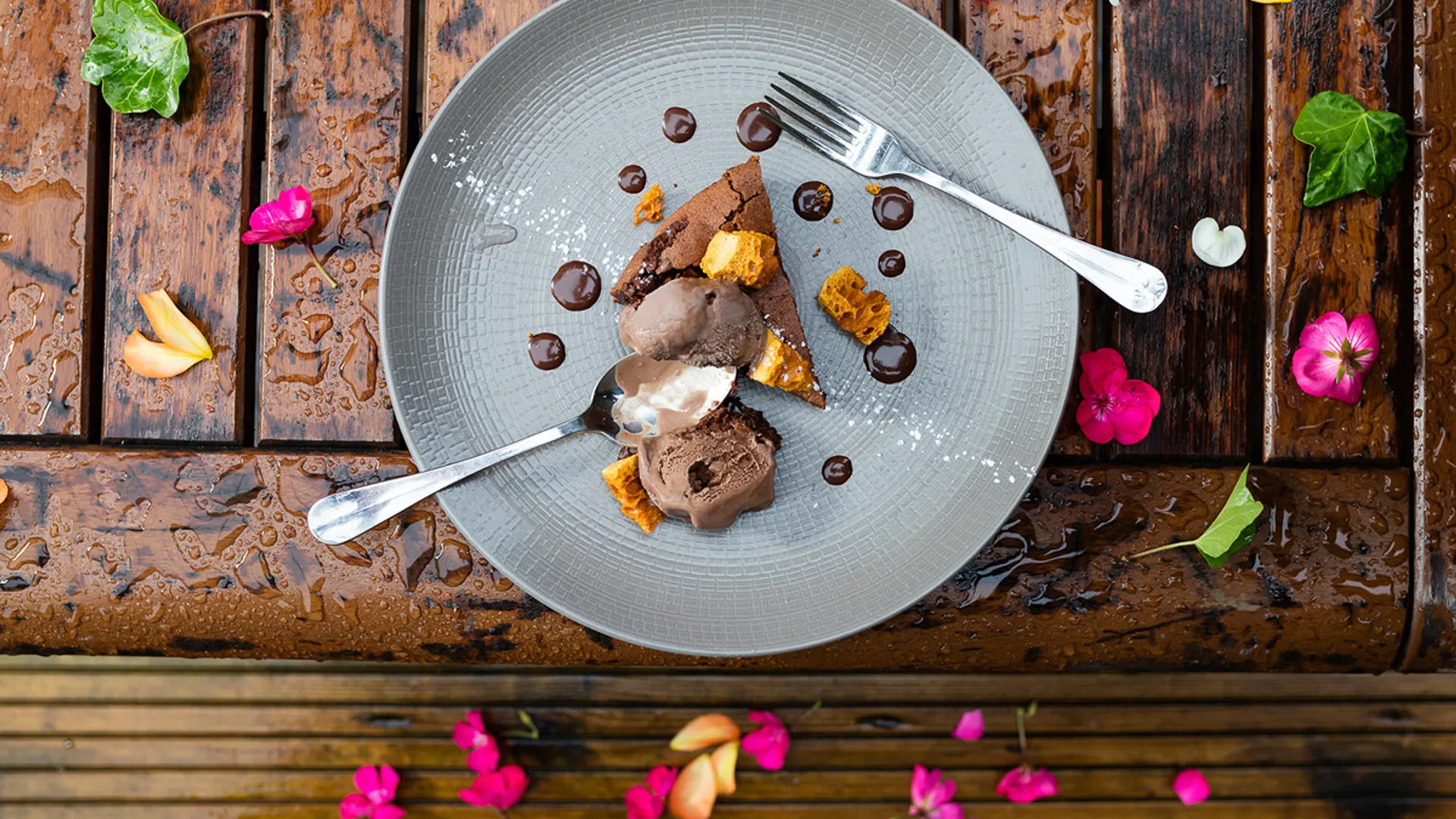 Chocolate dessert — editorial food
