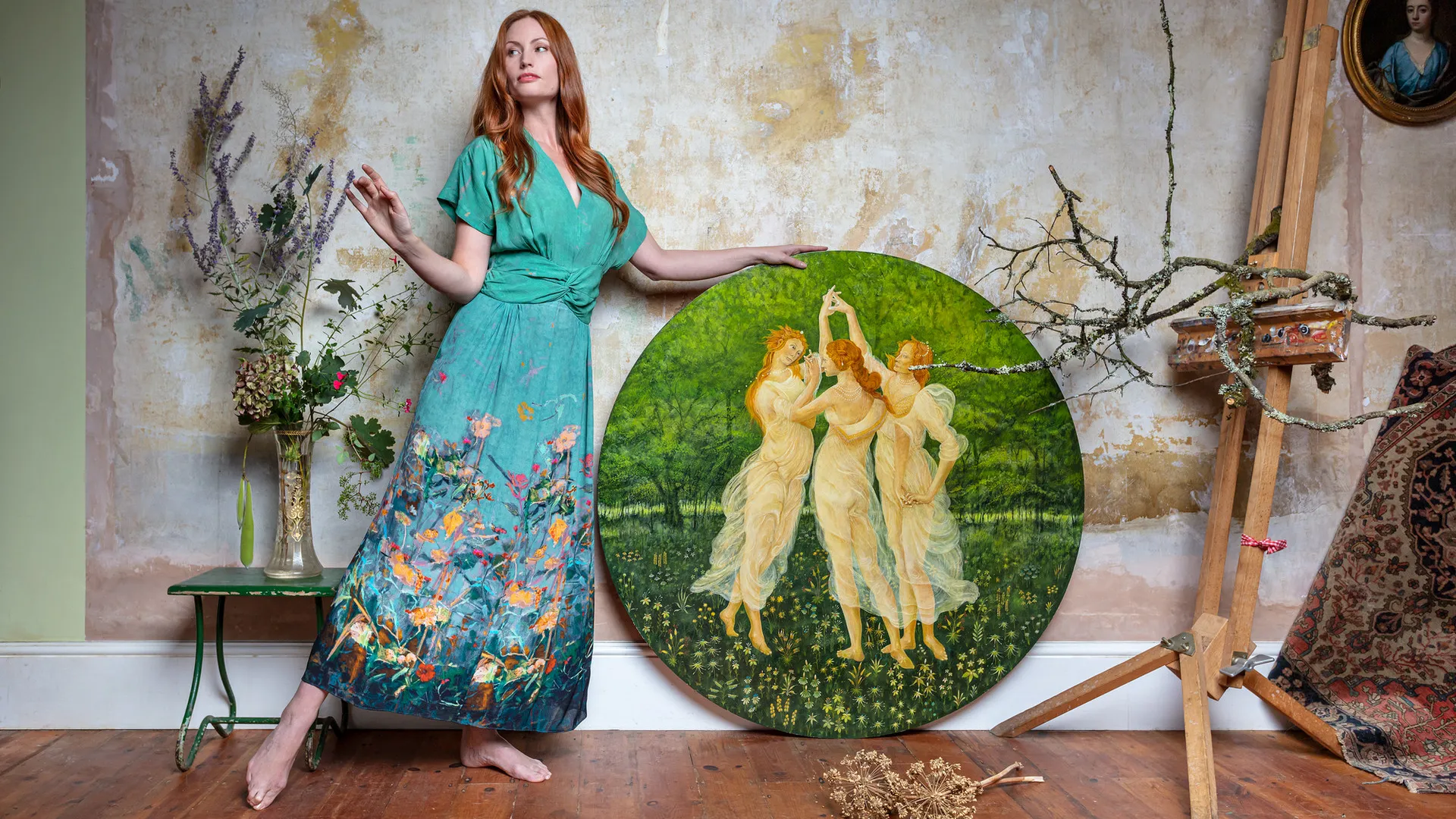 Fashion editorial with painting — lifestyle